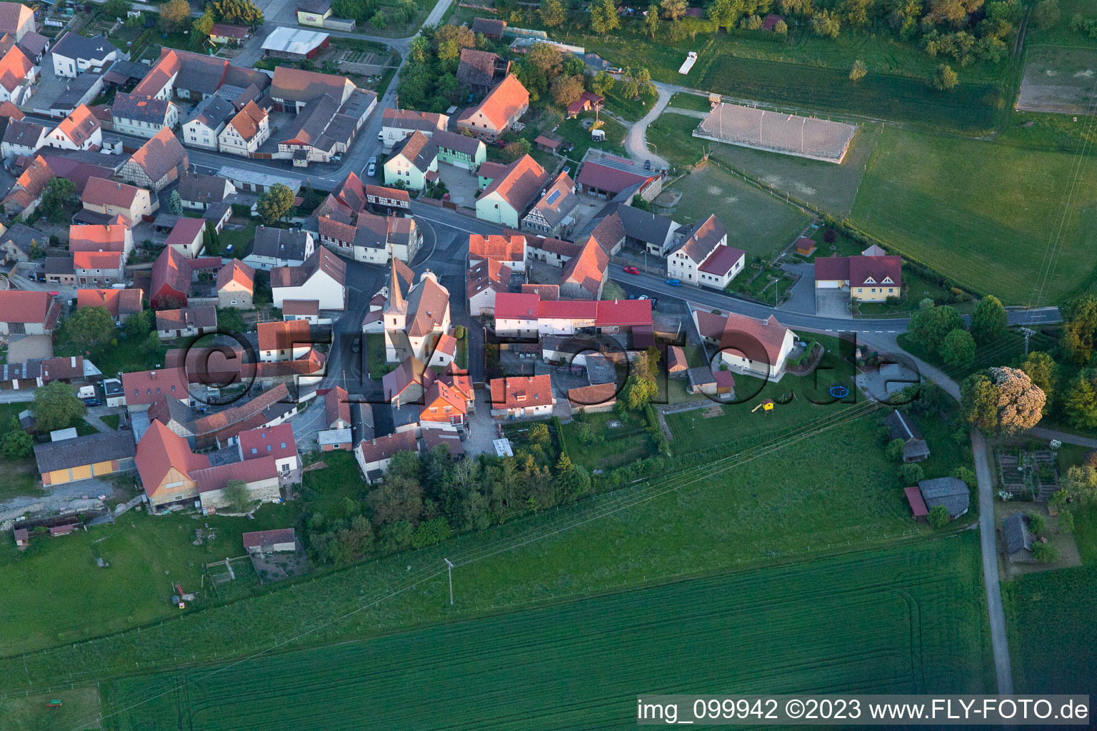 Vue oblique de Kaisten dans le département Bavière, Allemagne