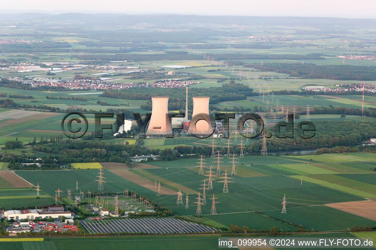 Photographie aérienne de KKG à Grafenrheinfeld dans le département Bavière, Allemagne