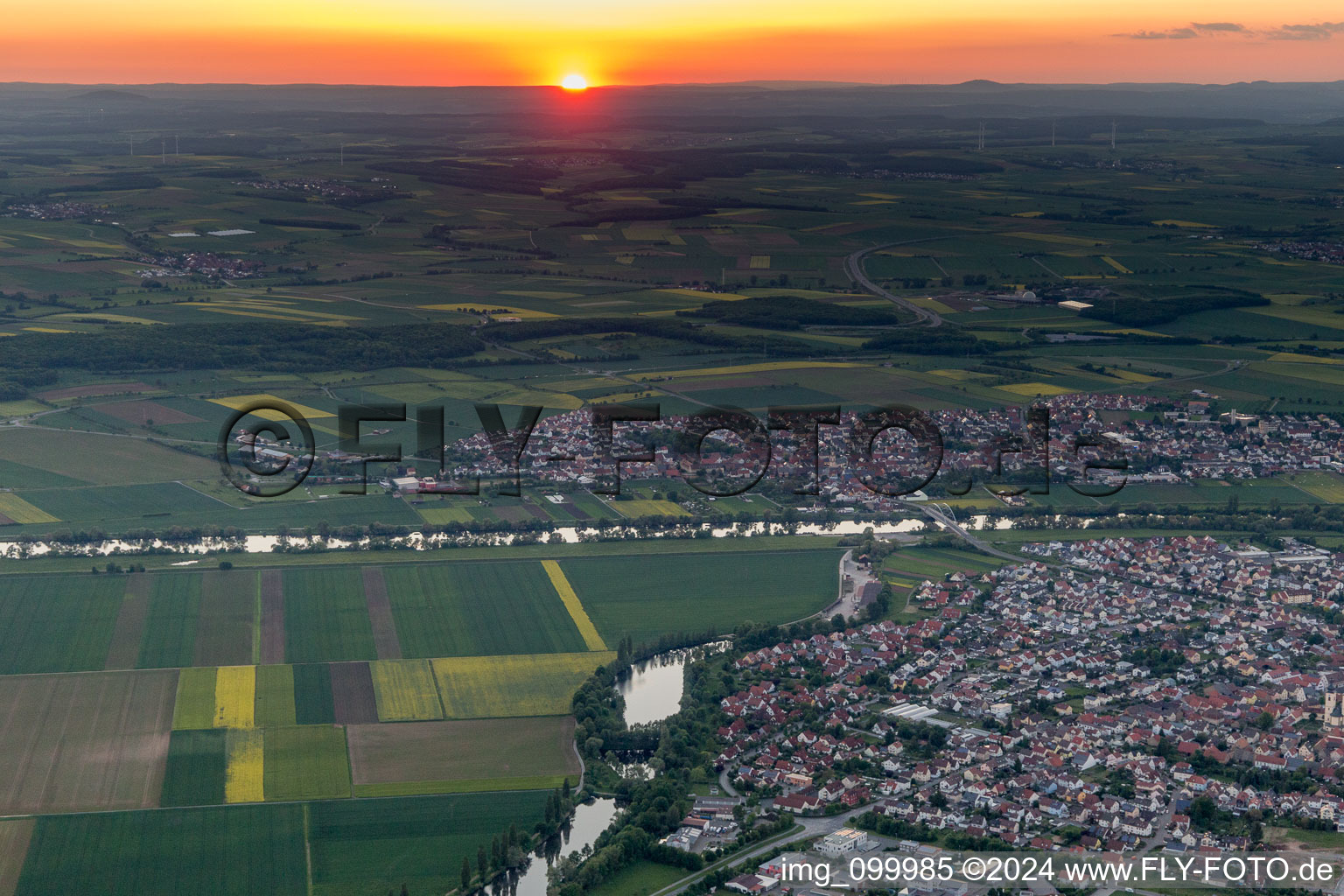 Photographie aérienne de Grafenrheinfeld dans le département Bavière, Allemagne