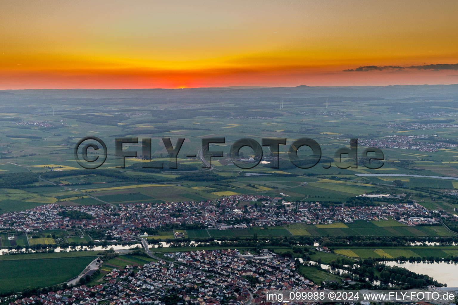 Grafenrheinfeld dans le département Bavière, Allemagne d'en haut