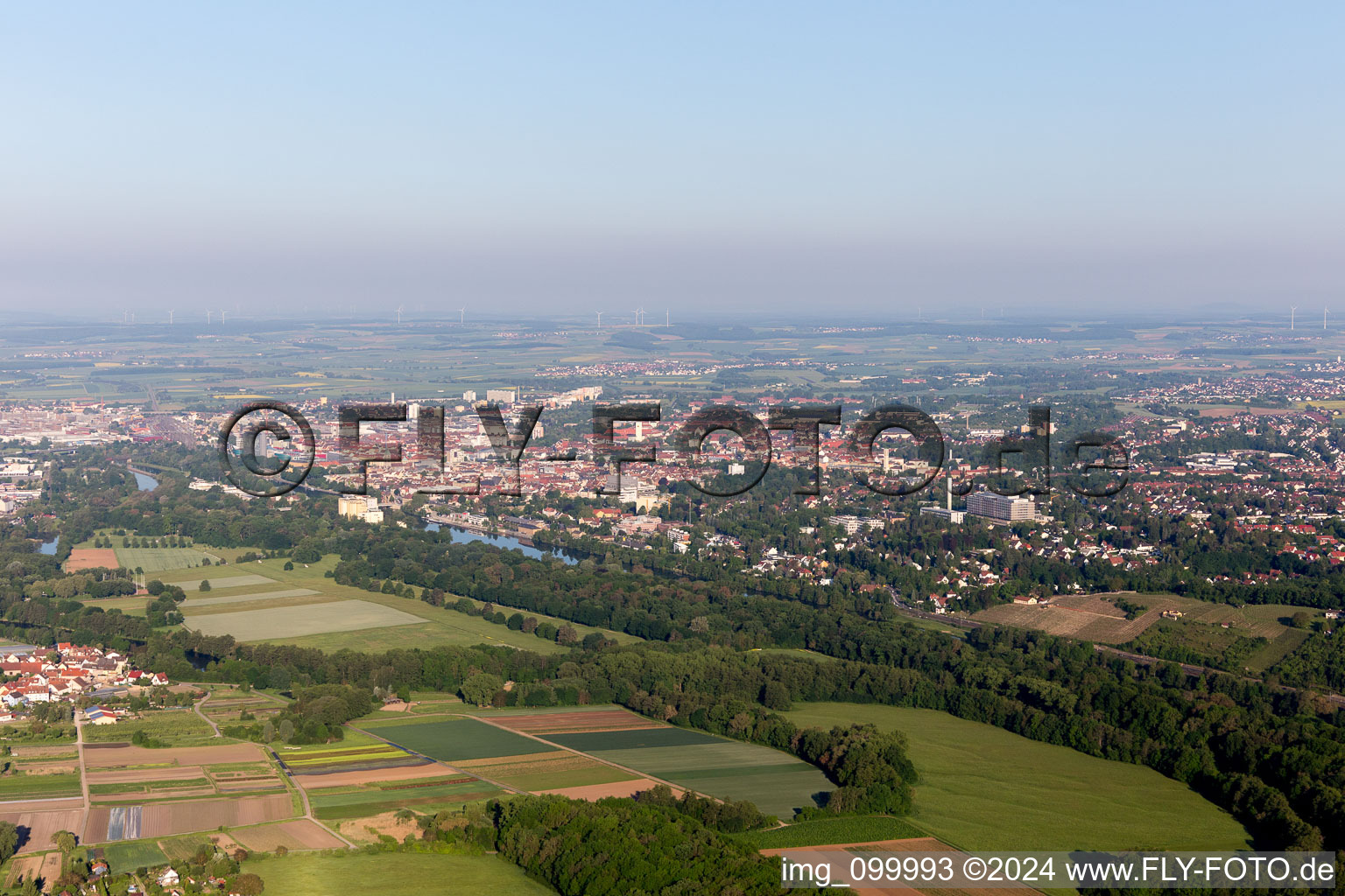 Schweinfurt dans le département Bavière, Allemagne d'en haut