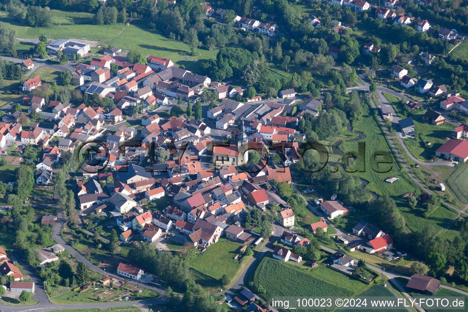 Photographie aérienne de Quartier Kleineibstadt in Großeibstadt dans le département Bavière, Allemagne