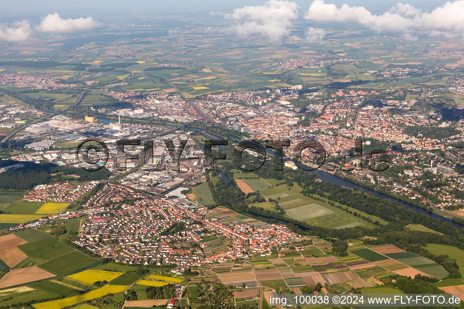 Schweinfurt dans le département Bavière, Allemagne vue du ciel