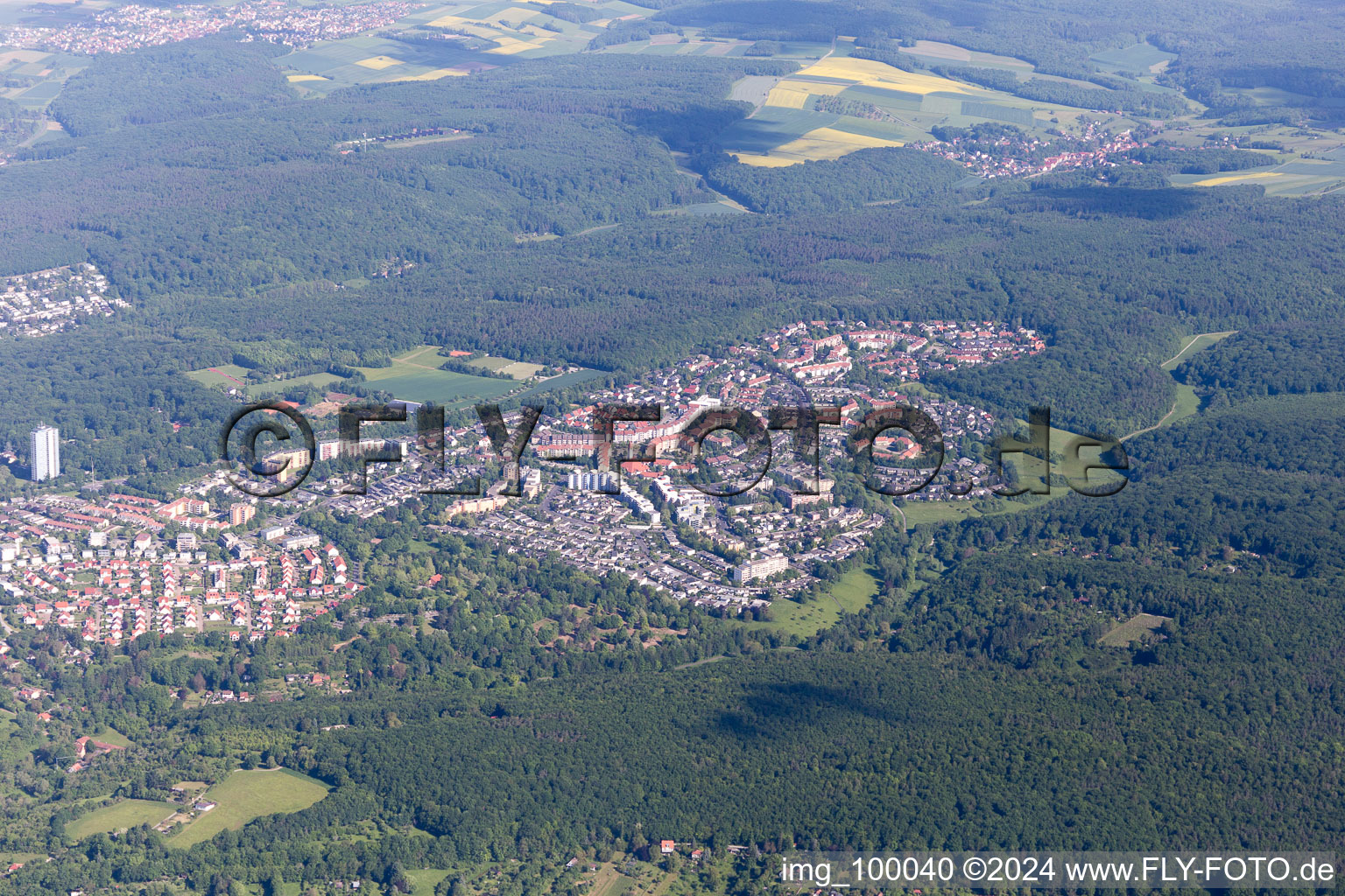 Enregistrement par drone de Schweinfurt dans le département Bavière, Allemagne