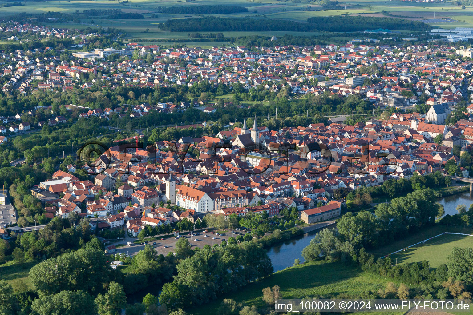 Haßfurt dans le département Bavière, Allemagne hors des airs