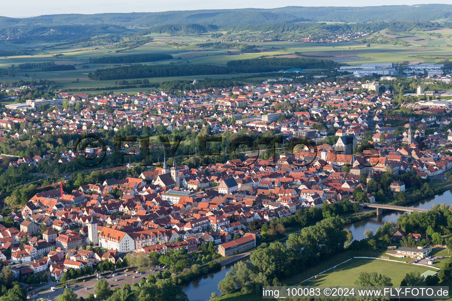 Haßfurt dans le département Bavière, Allemagne vue d'en haut