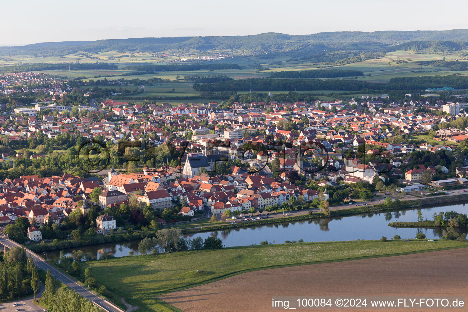 Haßfurt dans le département Bavière, Allemagne depuis l'avion