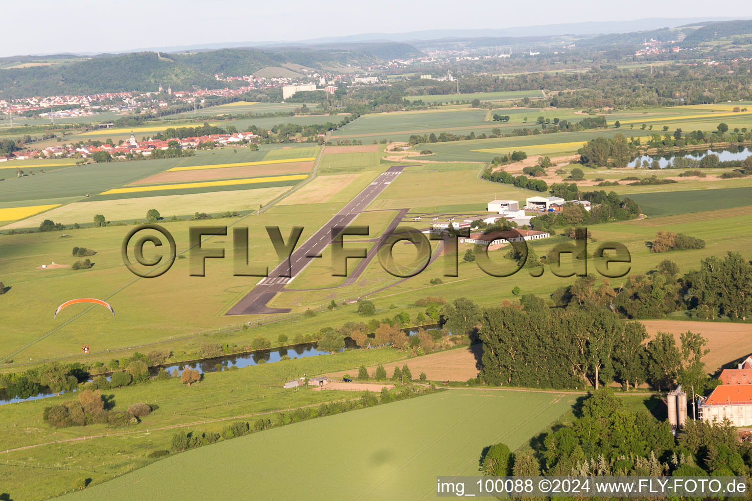 Photographie aérienne de Aérodrome à Haßfurt dans le département Bavière, Allemagne