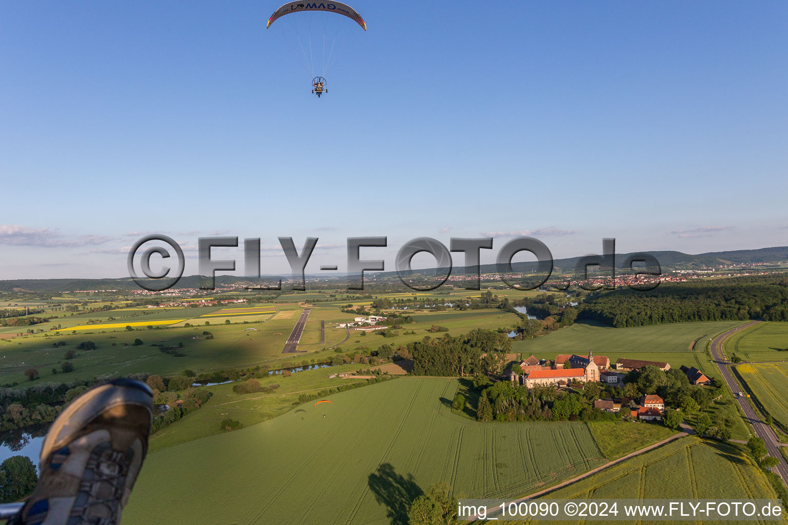 Aérodrome à Haßfurt dans le département Bavière, Allemagne d'en haut