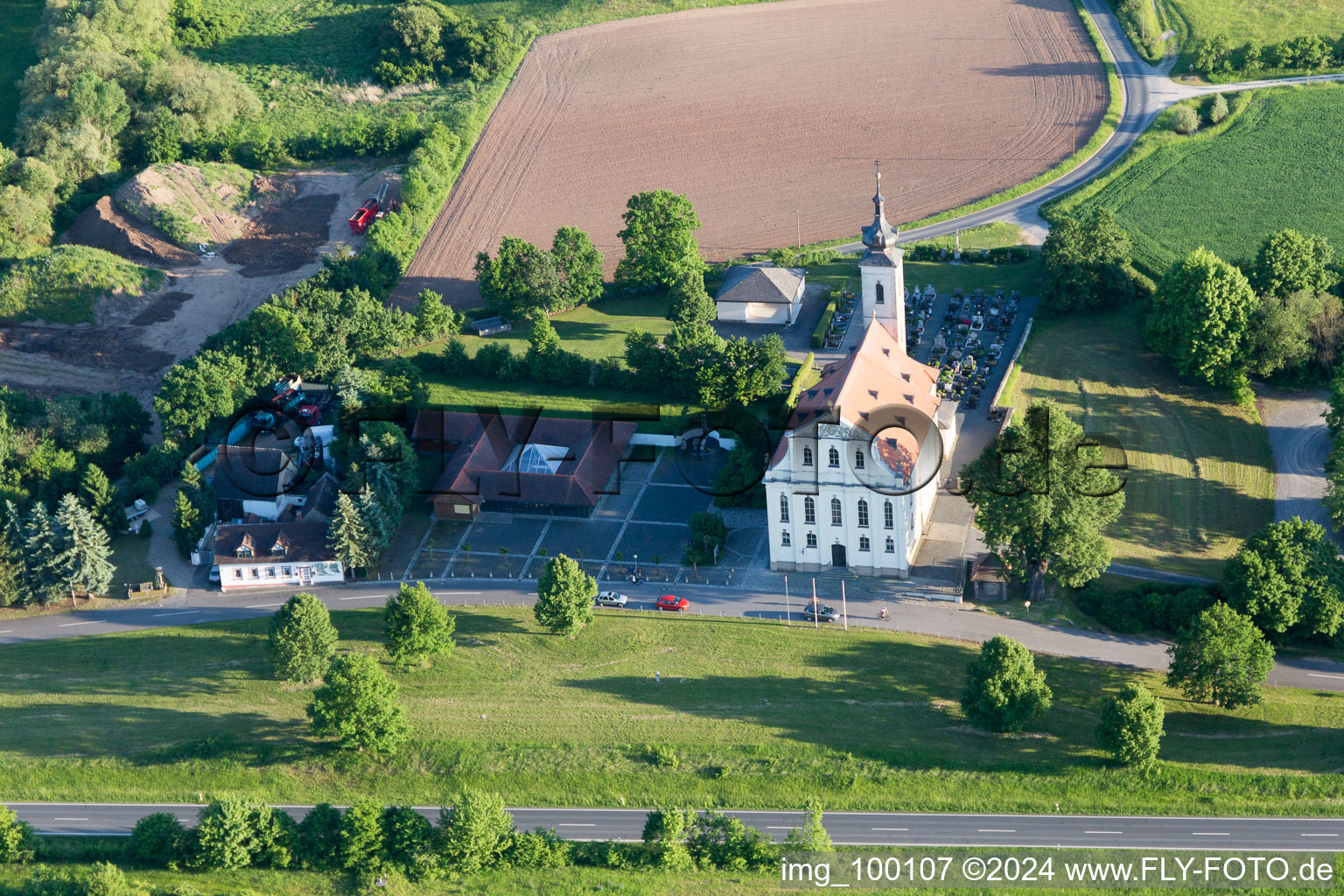 Photographie aérienne de Sanctuaire à le quartier Limbach in Eltmann dans le département Bavière, Allemagne