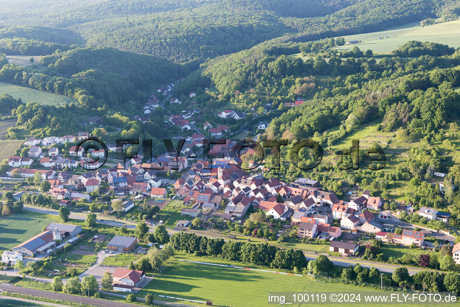 Photographie aérienne de Ebelsbach dans le département Bavière, Allemagne