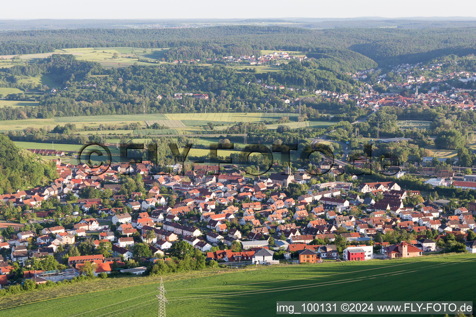 Ebelsbach dans le département Bavière, Allemagne vue du ciel