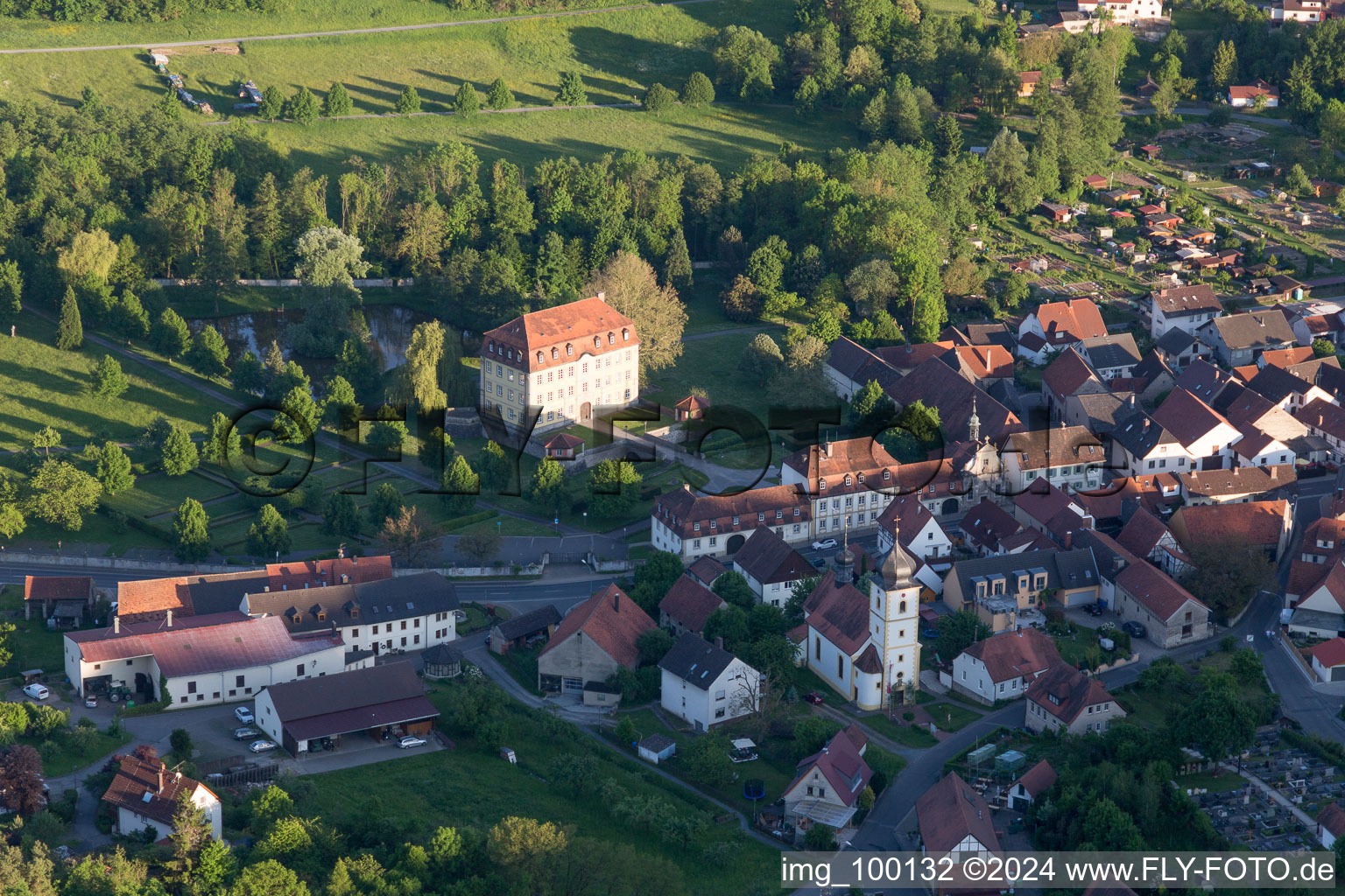 Enregistrement par drone de Ebelsbach dans le département Bavière, Allemagne