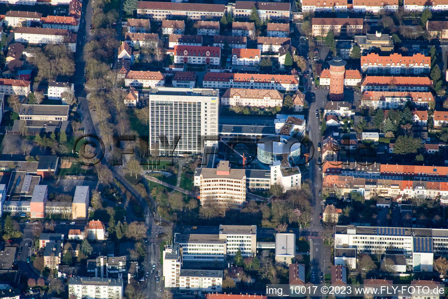 Speyer dans le département Rhénanie-Palatinat, Allemagne du point de vue du drone
