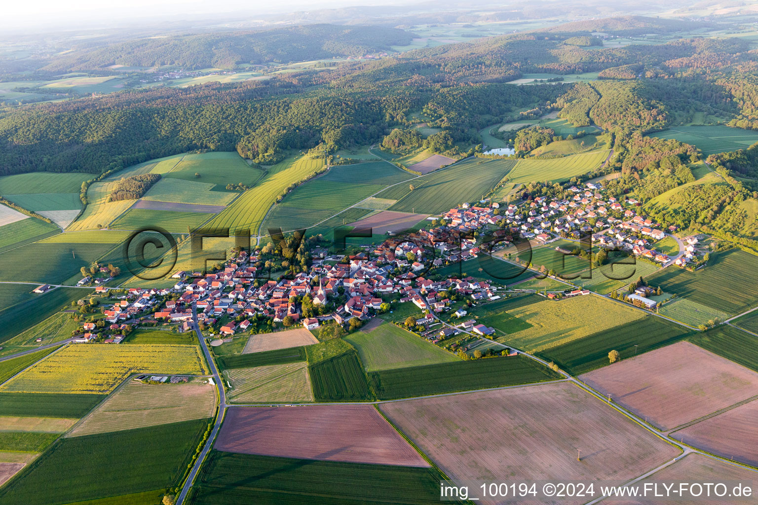 Photographie aérienne de Goßmannsdorf dans le département Bavière, Allemagne