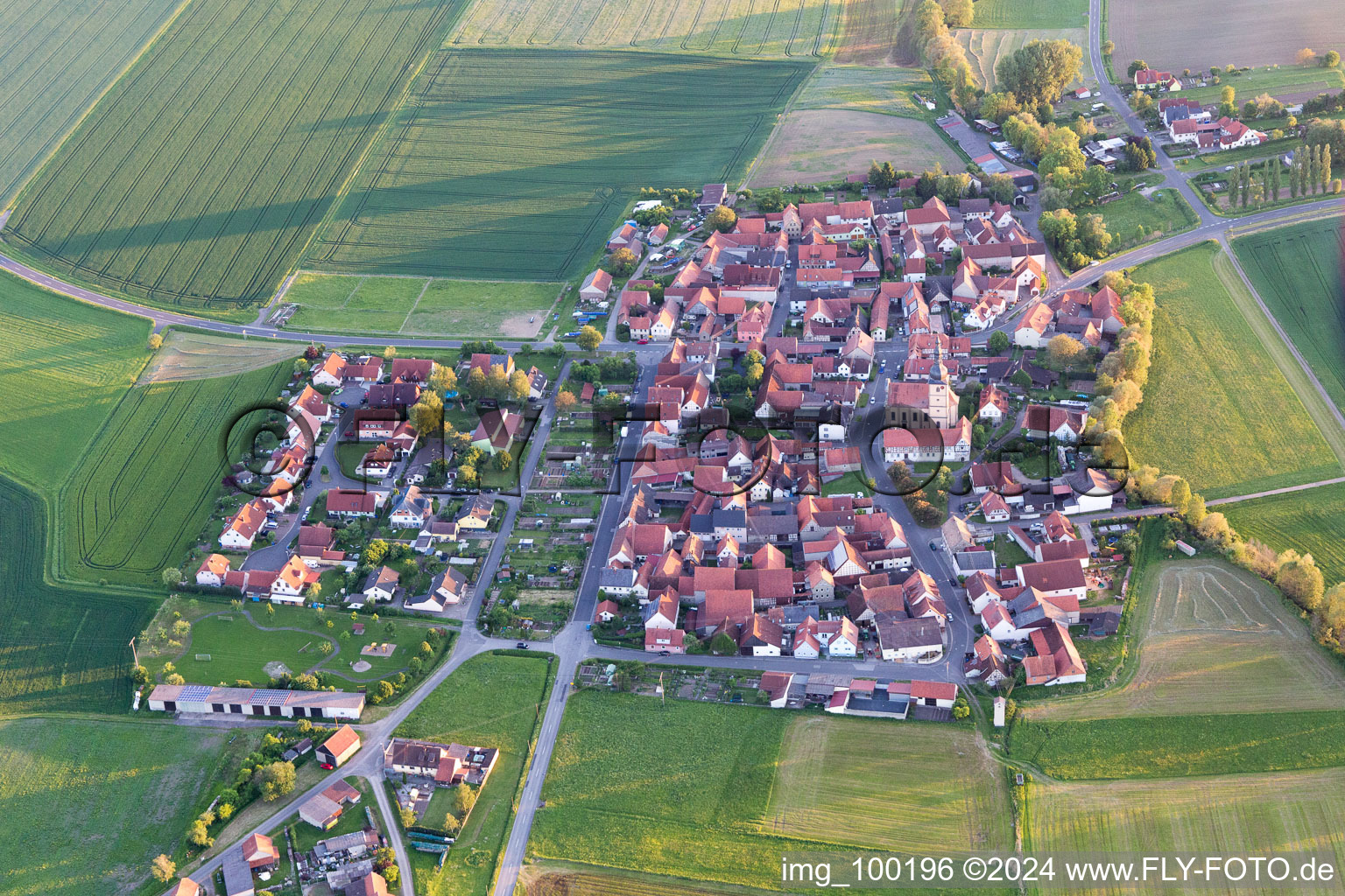 Vue aérienne de Quartier Ostheim in Hofheim in Unterfranken dans le département Bavière, Allemagne