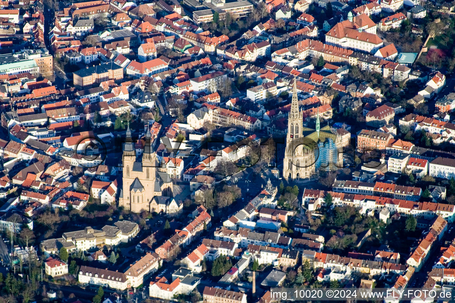 Speyer dans le département Rhénanie-Palatinat, Allemagne vu d'un drone