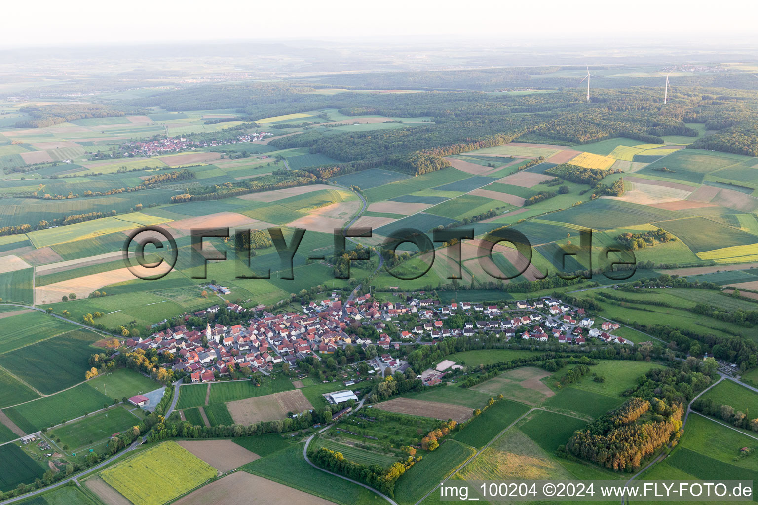 Photographie aérienne de Quartier Mechenried in Riedbach dans le département Bavière, Allemagne