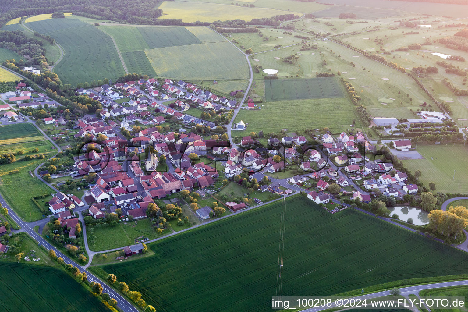 Vue aérienne de Quartier Löffelsterz in Schonungen dans le département Bavière, Allemagne