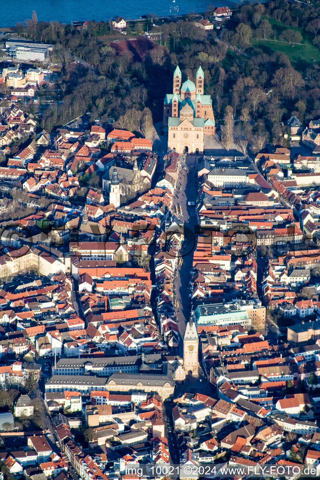 Vue aérienne de Speyer dans le département Rhénanie-Palatinat, Allemagne