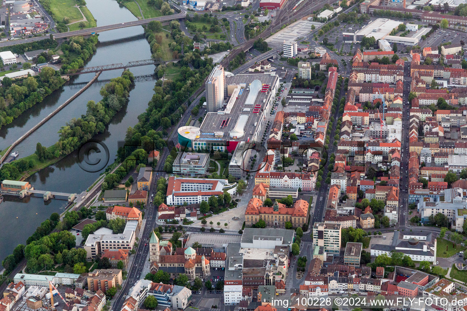 Schweinfurt dans le département Bavière, Allemagne hors des airs