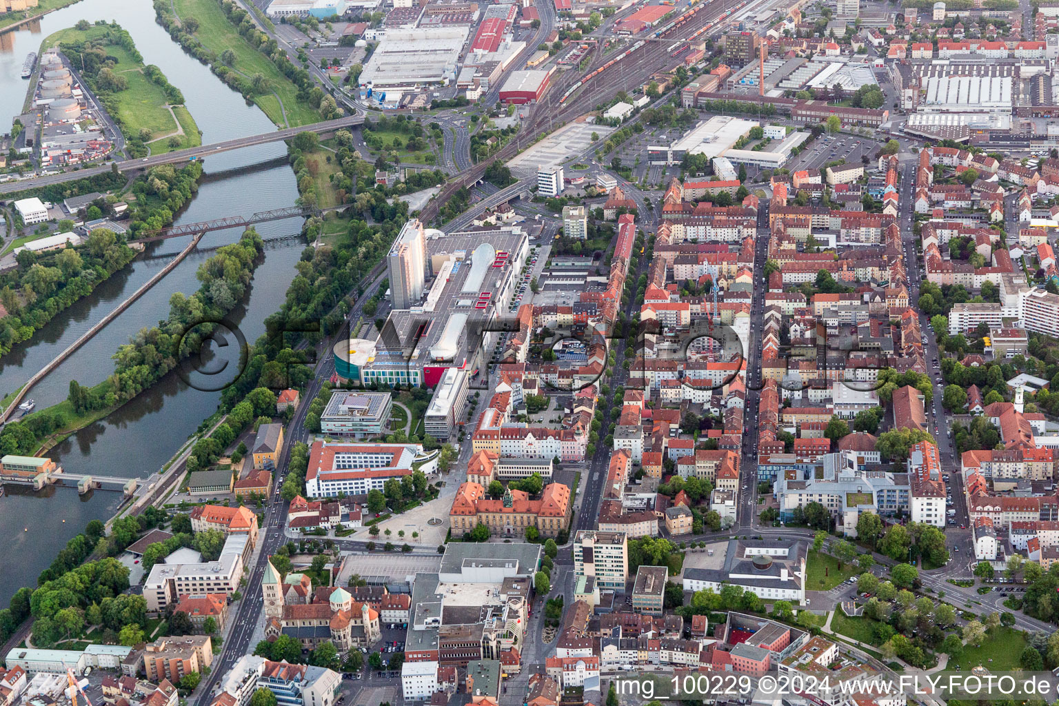 Schweinfurt dans le département Bavière, Allemagne vue d'en haut