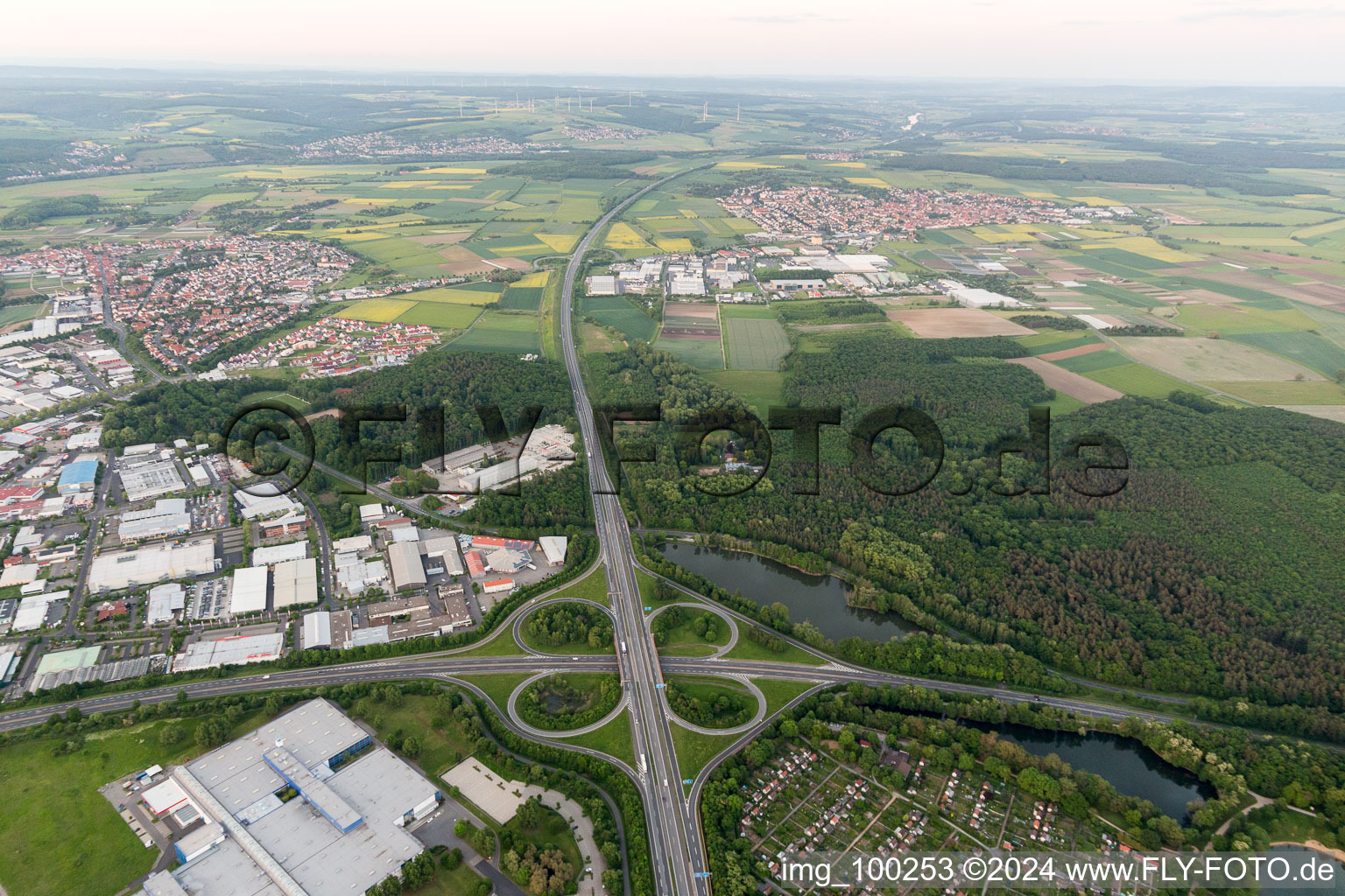 Photographie aérienne de Schweinfurt dans le département Bavière, Allemagne