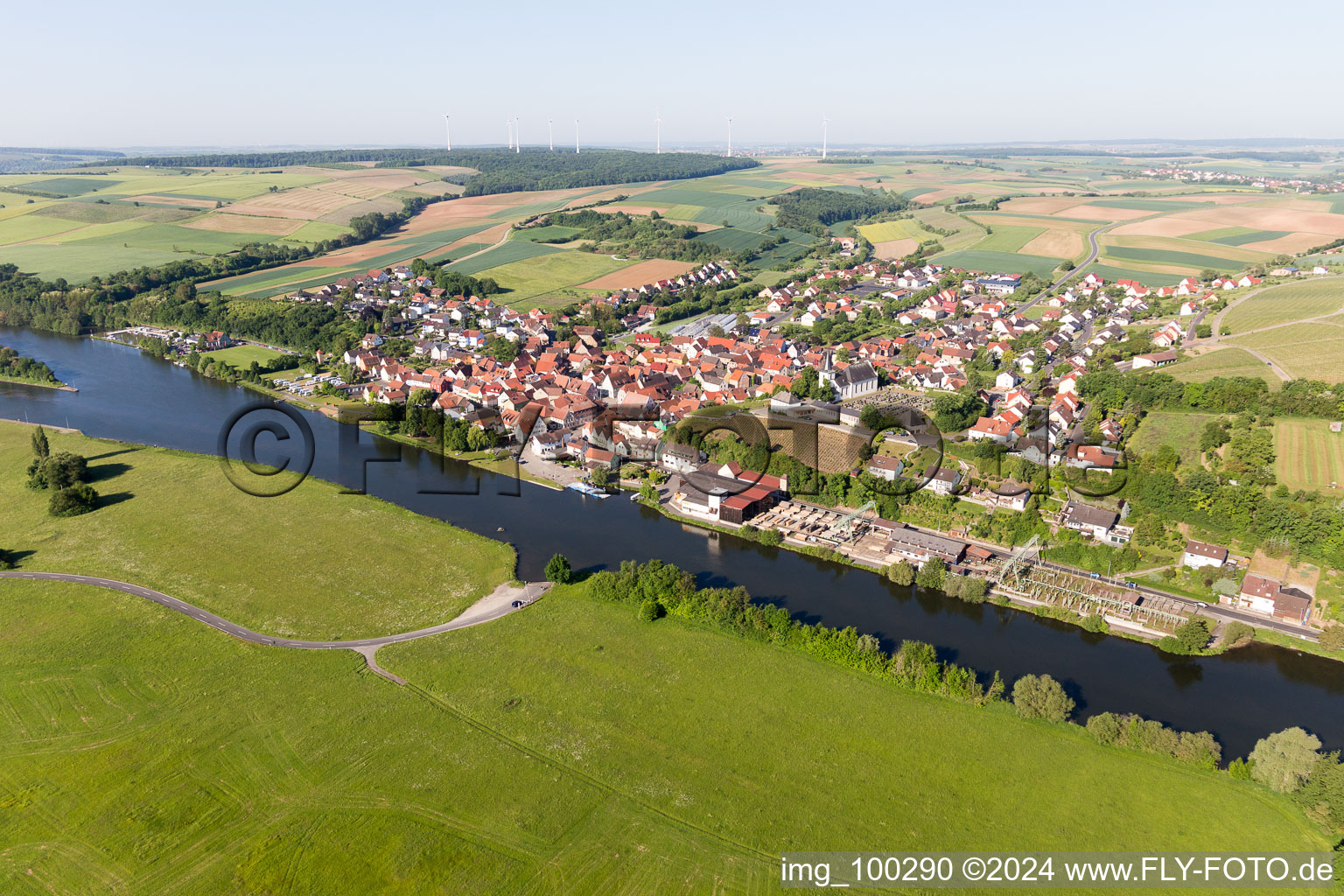 Wipfeld dans le département Bavière, Allemagne hors des airs