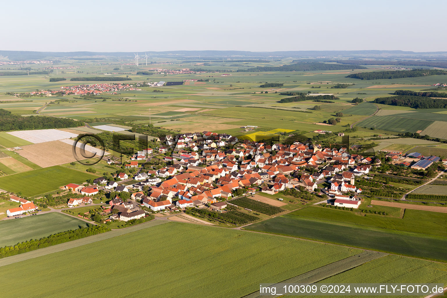 Image drone de Quartier Lindach in Kolitzheim dans le département Bavière, Allemagne