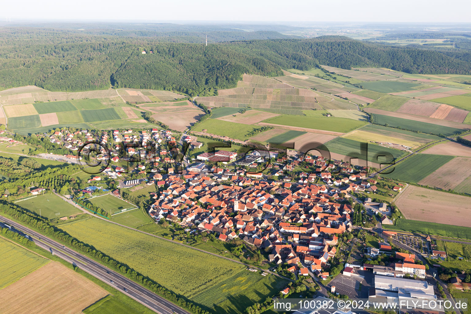 Photographie aérienne de Abtswind dans le département Bavière, Allemagne