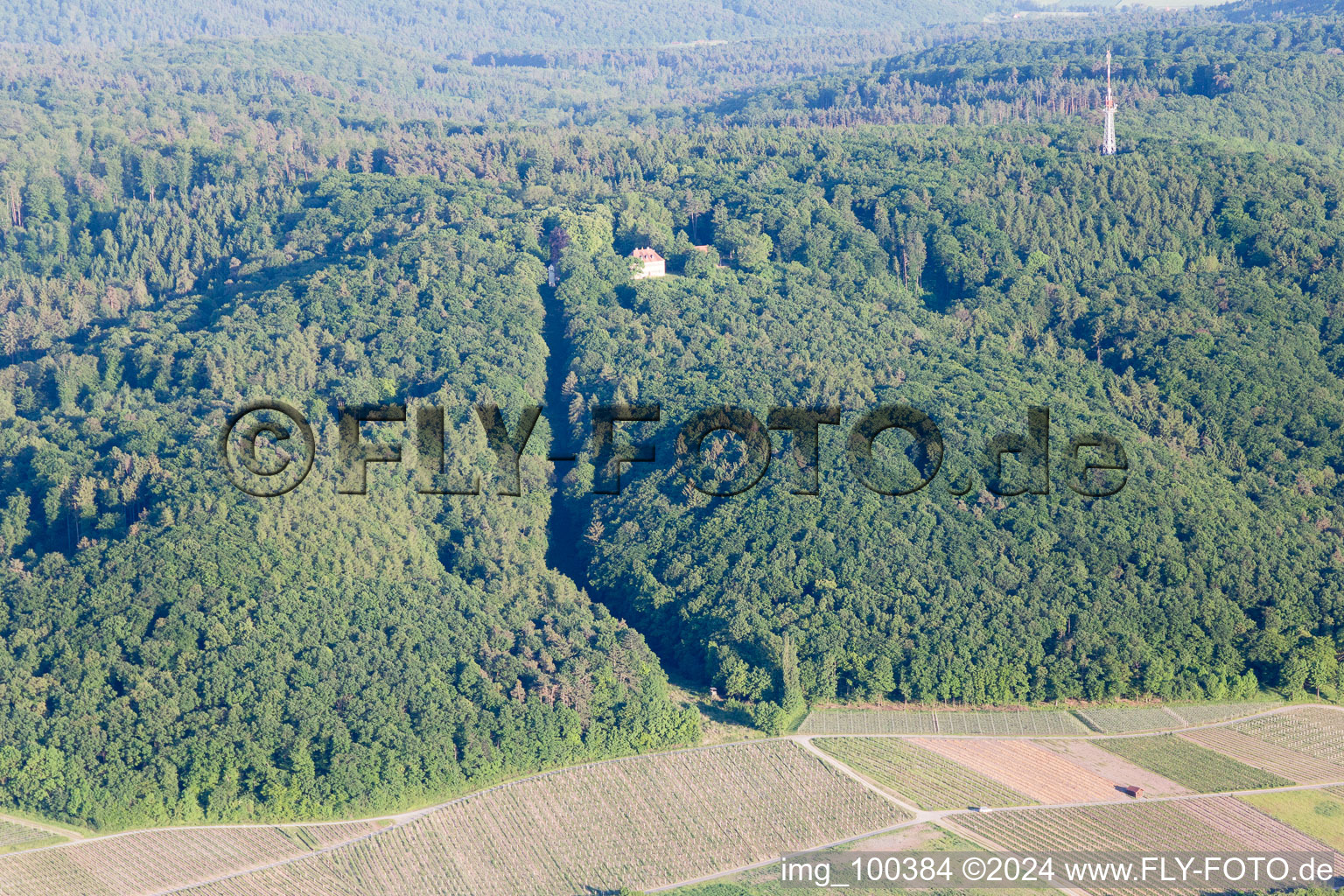 Vue oblique de Abtswind dans le département Bavière, Allemagne