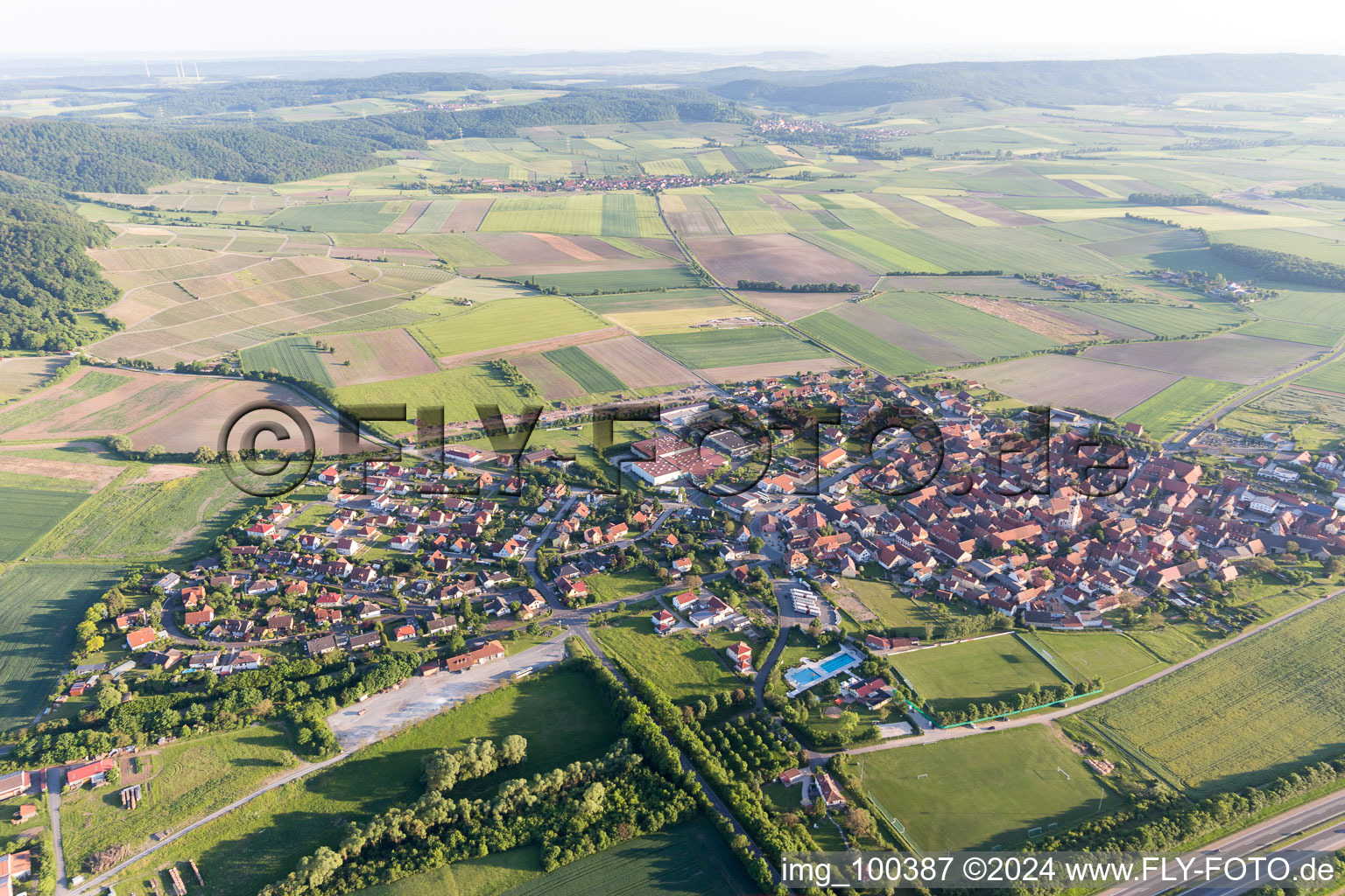 Abtswind dans le département Bavière, Allemagne hors des airs