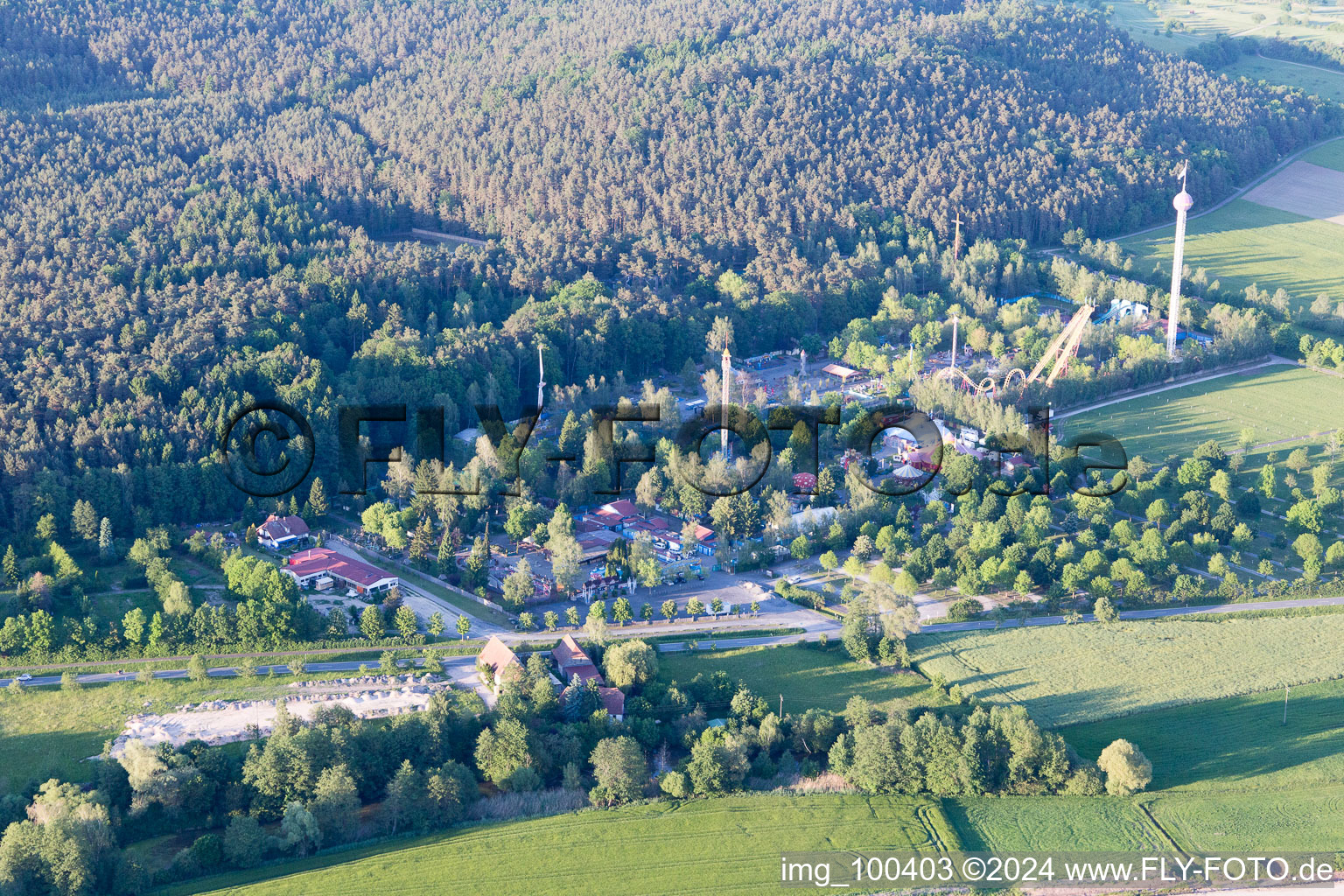 Vue oblique de Geiselwind dans le département Bavière, Allemagne