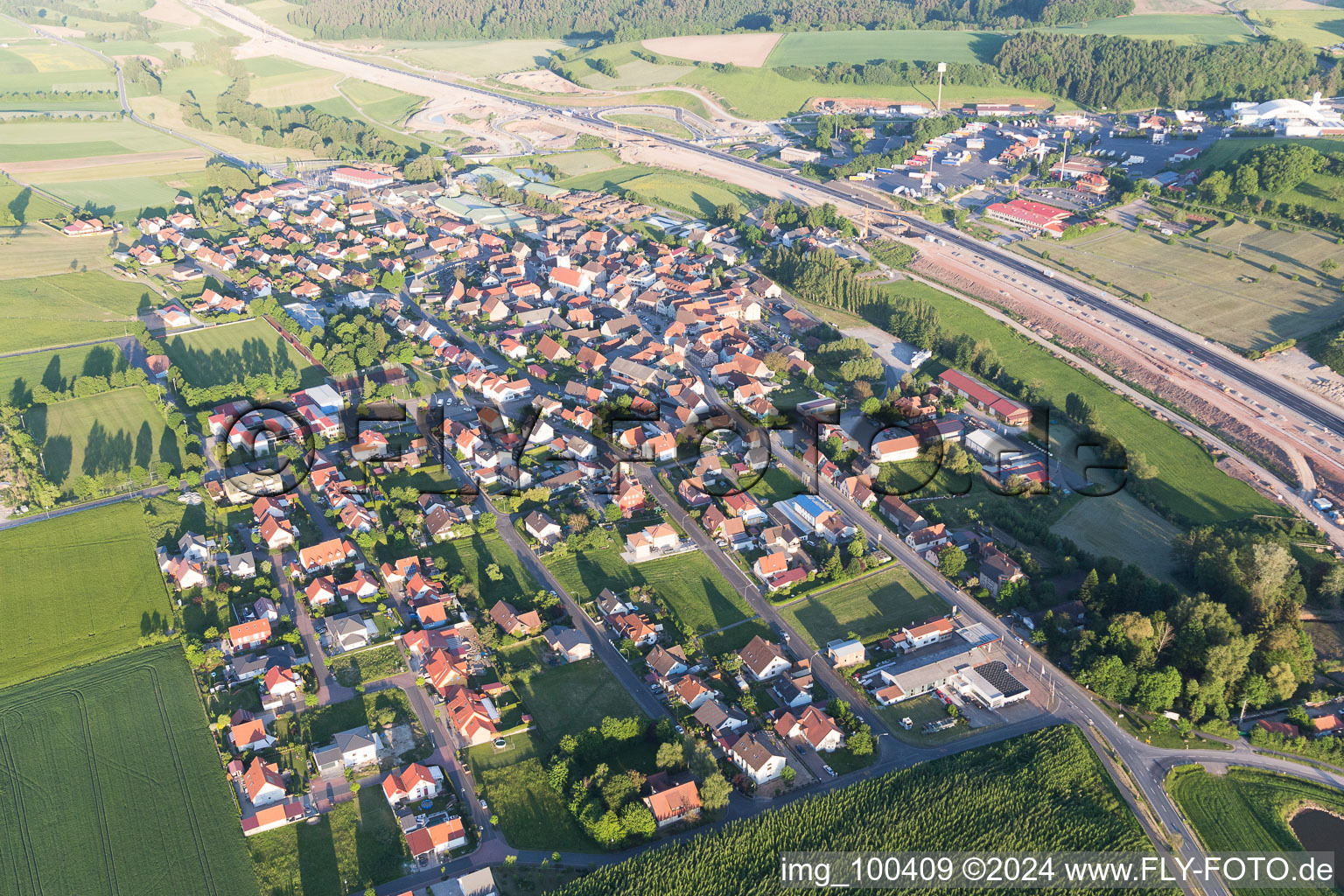 Geiselwind dans le département Bavière, Allemagne vue d'en haut