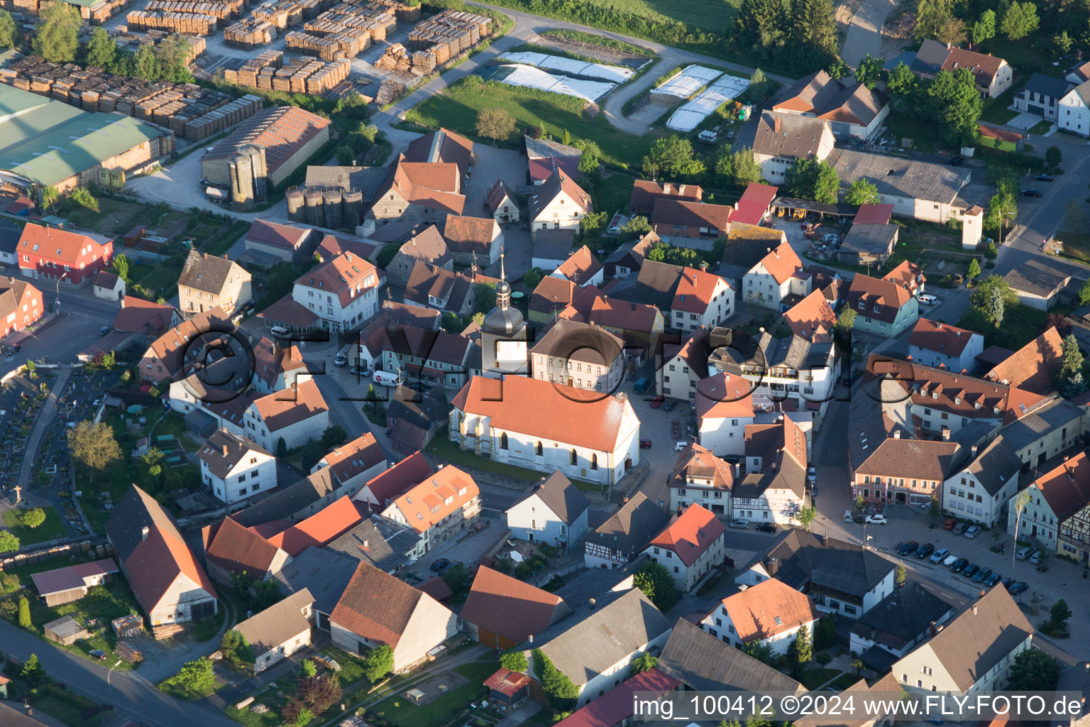 Geiselwind dans le département Bavière, Allemagne vue du ciel