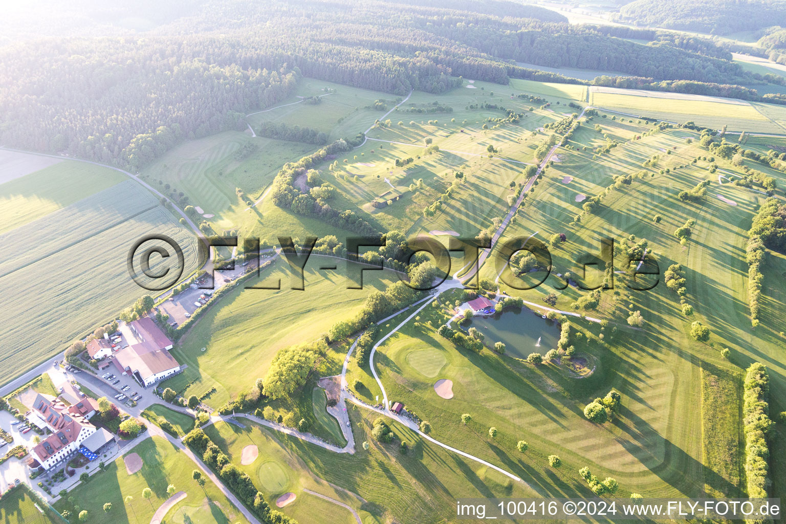 Vue oblique de Club de golf du Steigerwald à Geiselwind dans le département Bavière, Allemagne