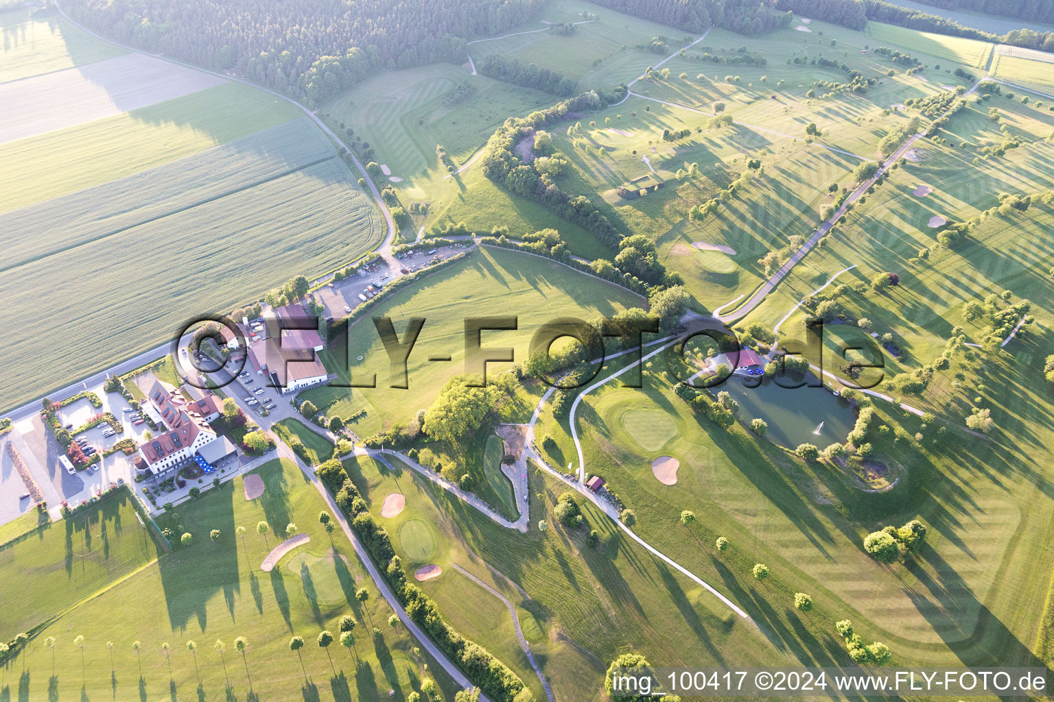 Club de golf du Steigerwald à Geiselwind dans le département Bavière, Allemagne d'en haut