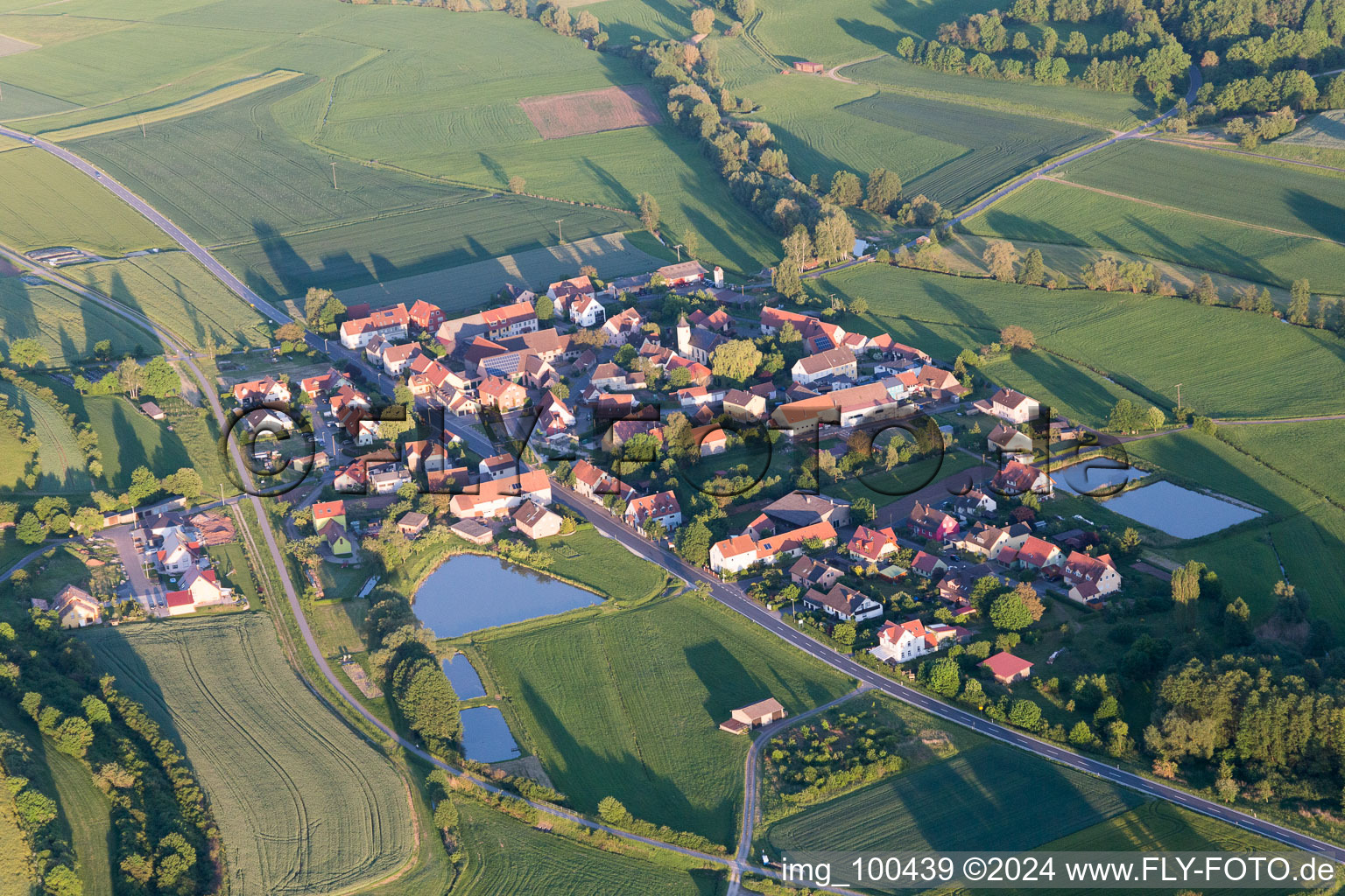 Vue oblique de Kötsch dans le département Bavière, Allemagne