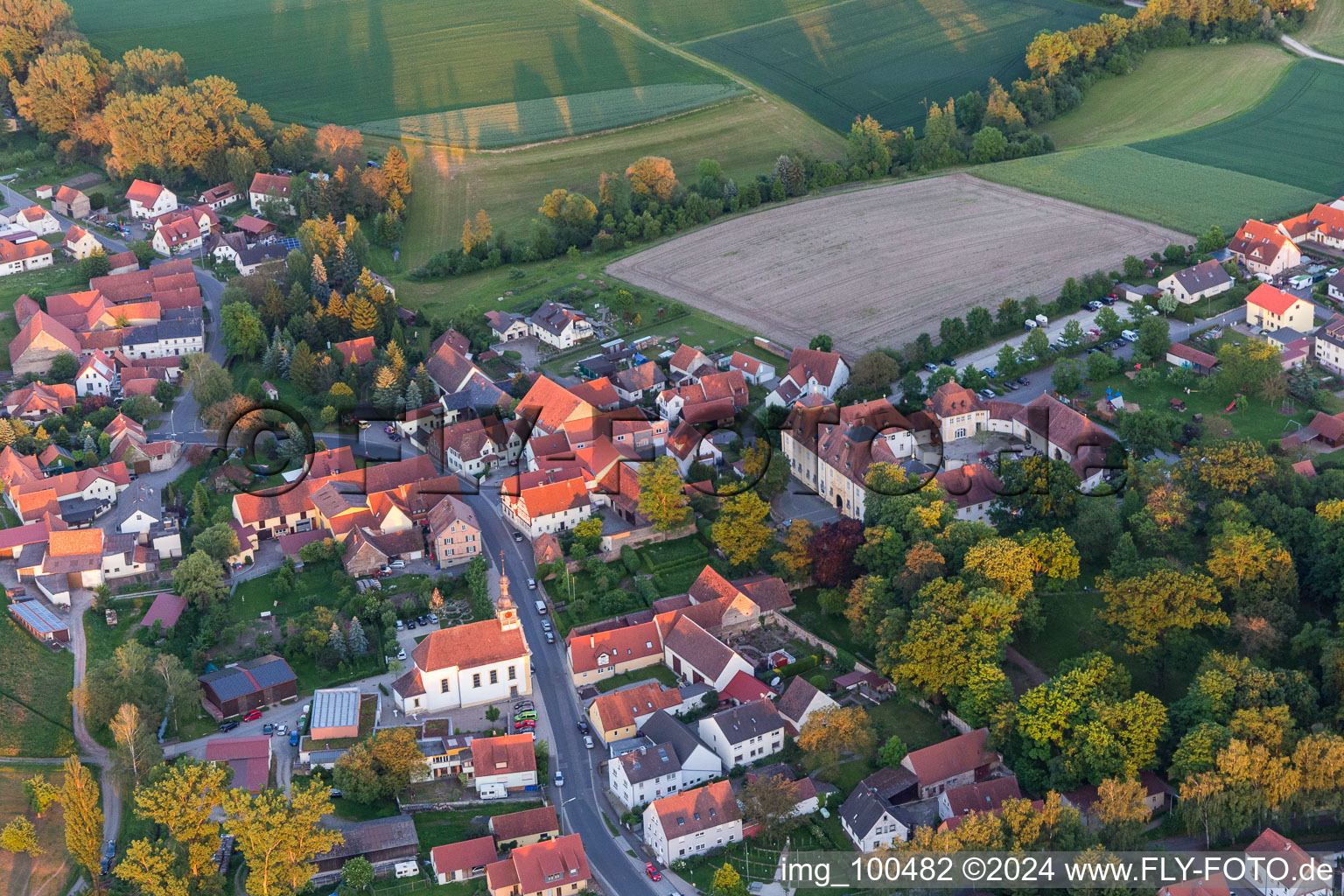 Photographie aérienne de Quartier Oberschwappach in Knetzgau dans le département Bavière, Allemagne