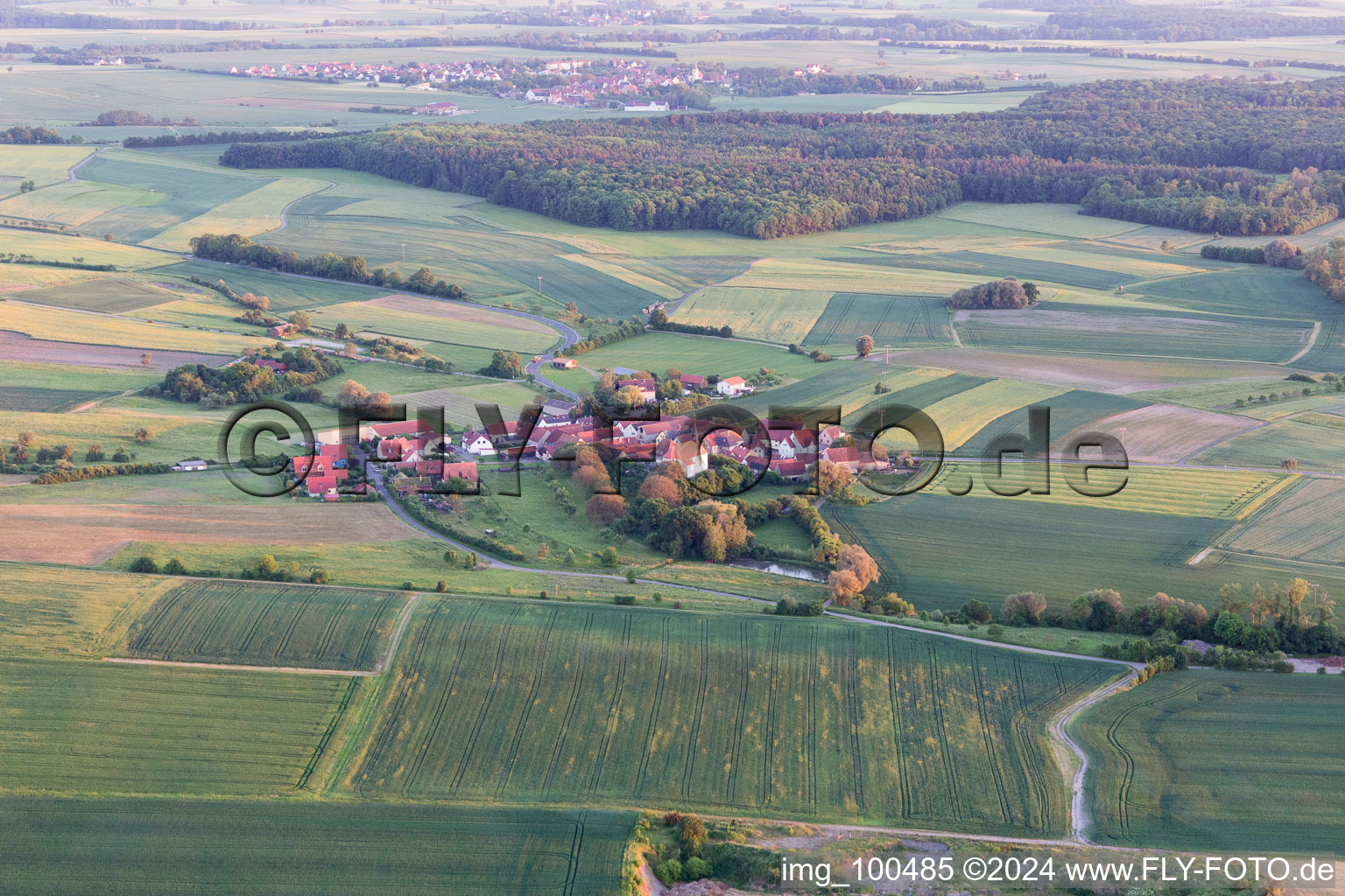 Vue aérienne de Falkenstein dans le département Bavière, Allemagne