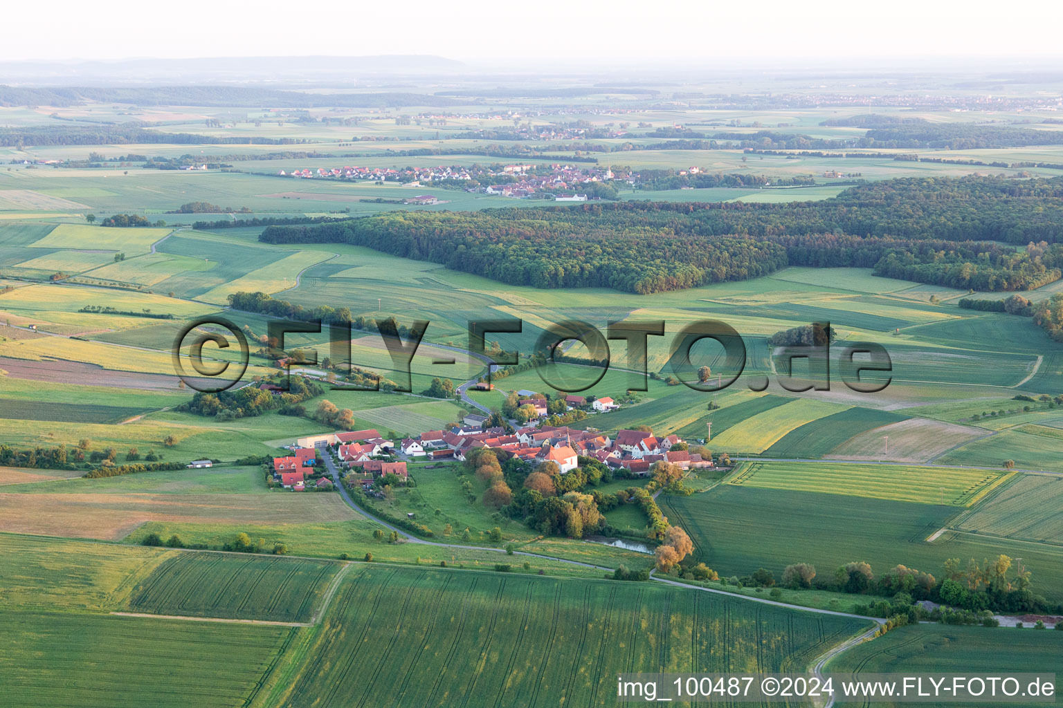 Vue aérienne de Falkenstein dans le département Bavière, Allemagne