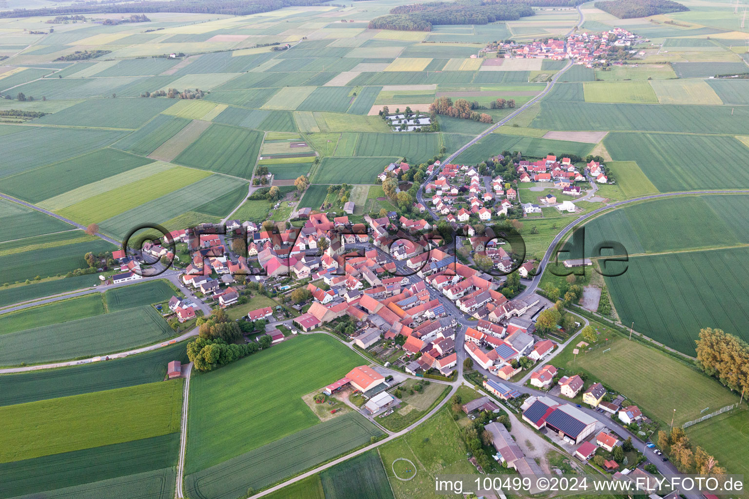 Photographie aérienne de Dürrfeld dans le département Bavière, Allemagne