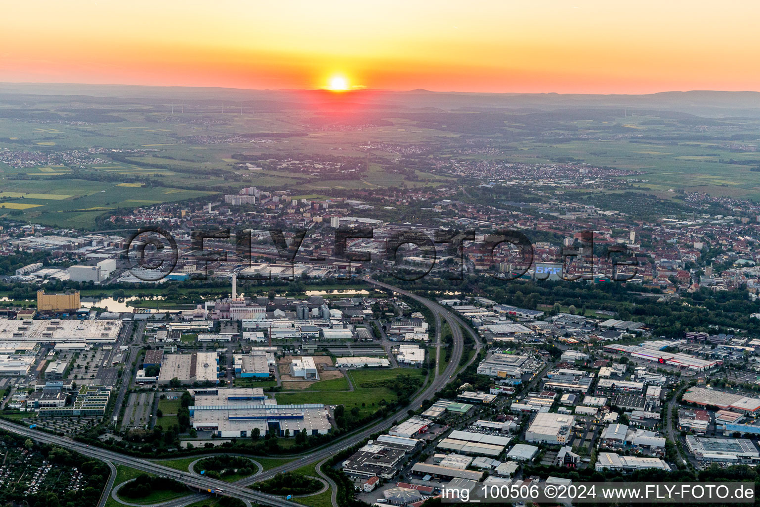 Schweinfurt dans le département Bavière, Allemagne d'en haut