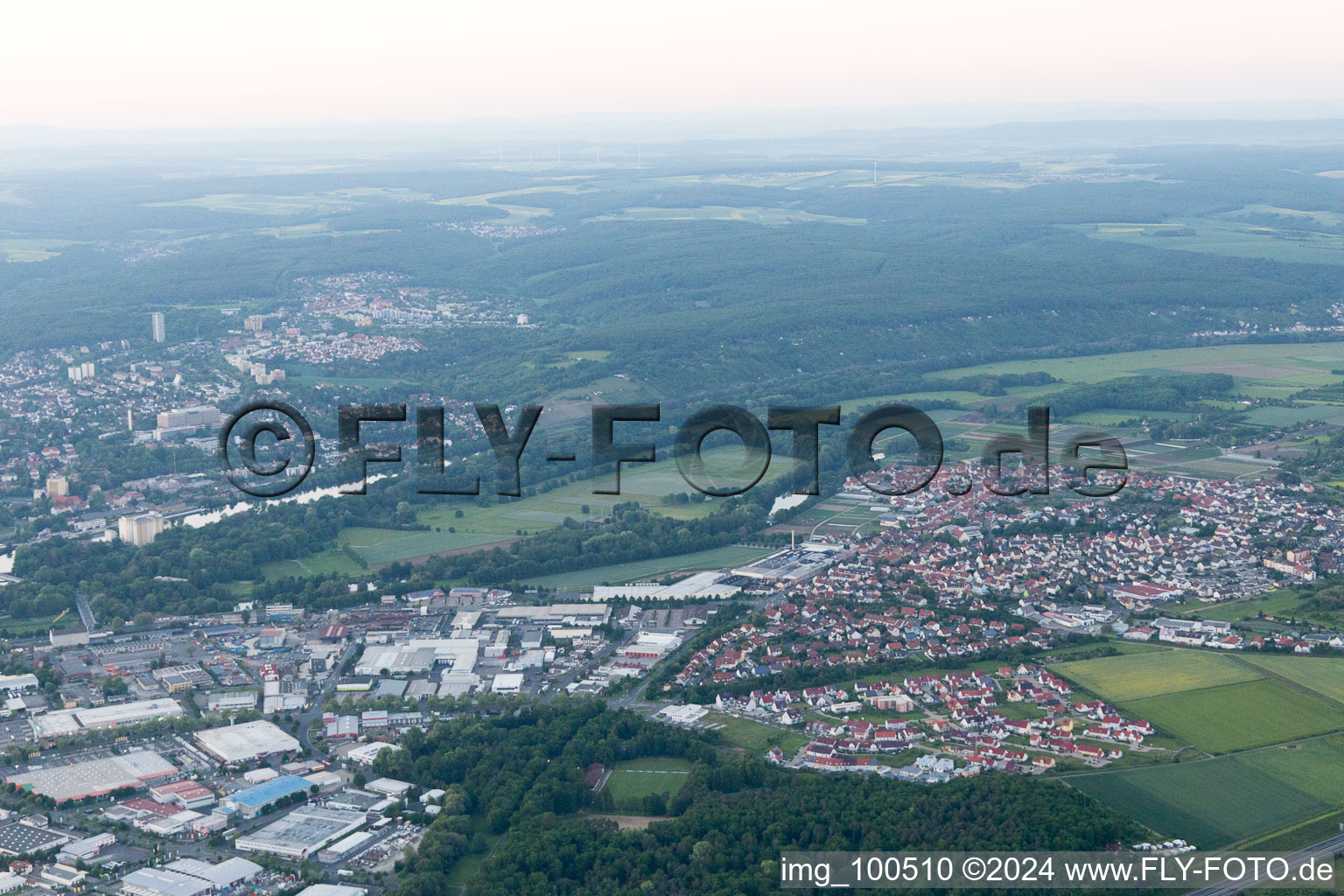 Sennfeld dans le département Bavière, Allemagne vue du ciel