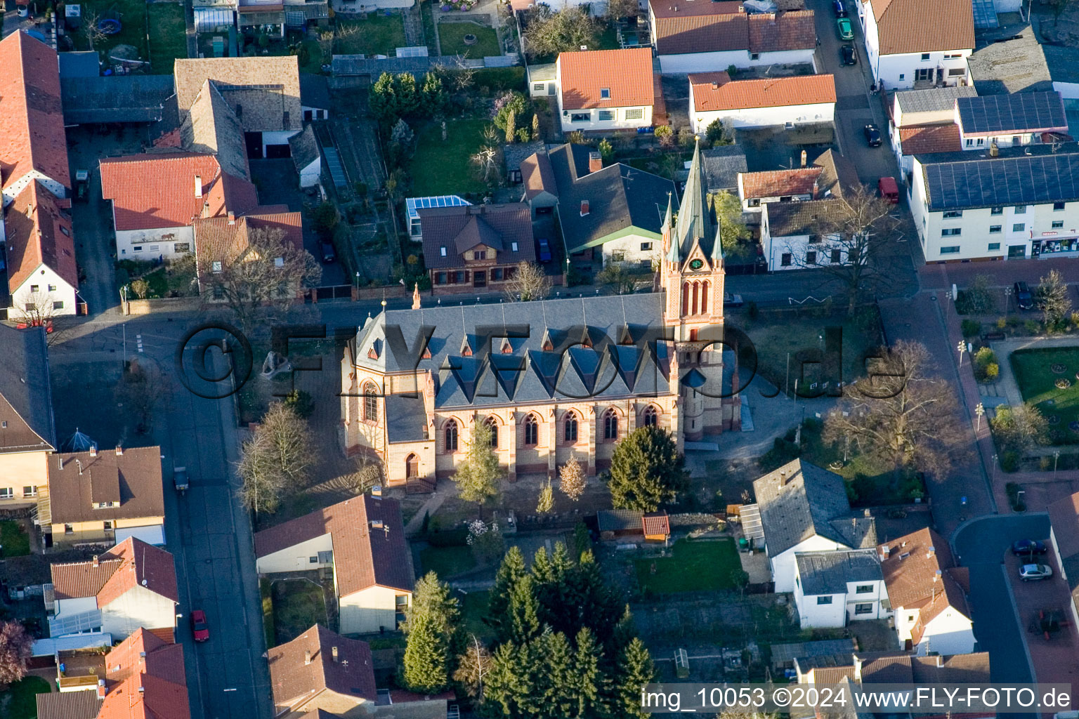 Vue aérienne de Je Otterstadt à Otterstadt dans le département Rhénanie-Palatinat, Allemagne