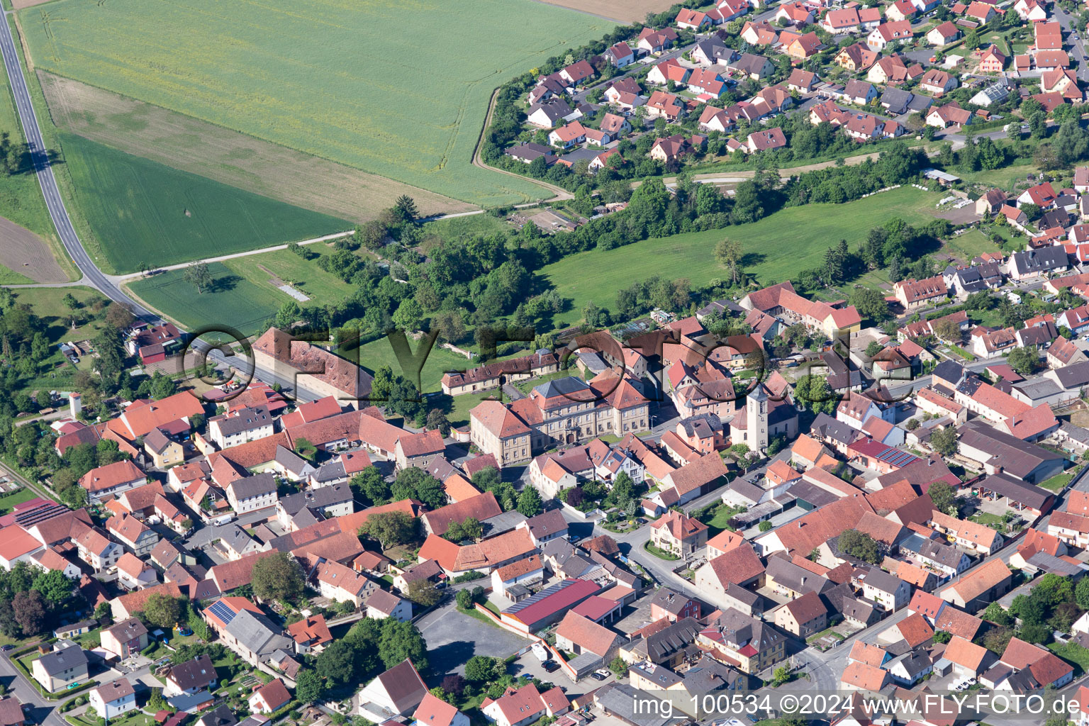 Image drone de Sulzheim dans le département Bavière, Allemagne