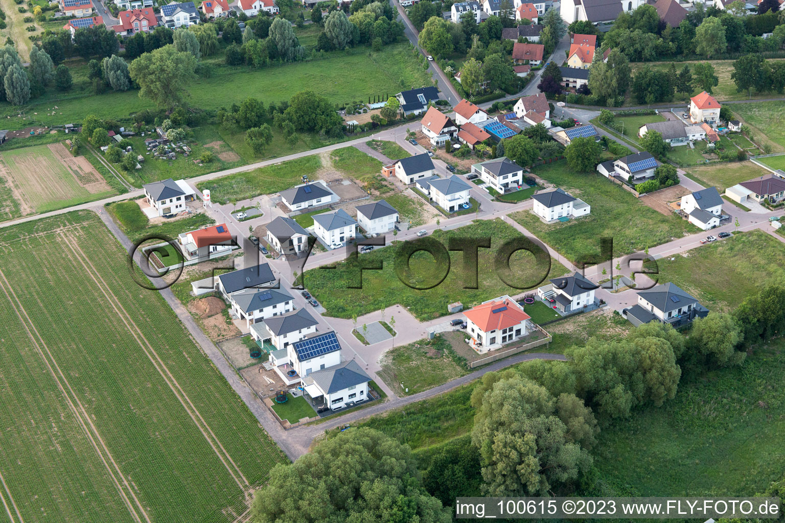 Quartier Offenbach in Offenbach an der Queich dans le département Rhénanie-Palatinat, Allemagne hors des airs