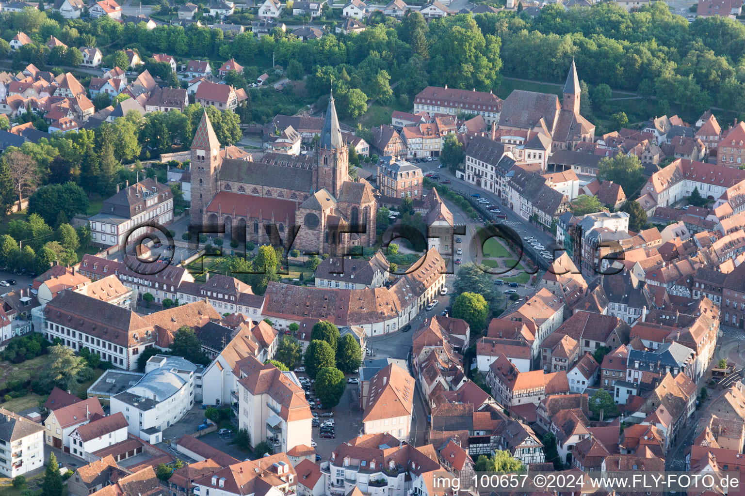 Wissembourg dans le département Bas Rhin, France vue du ciel