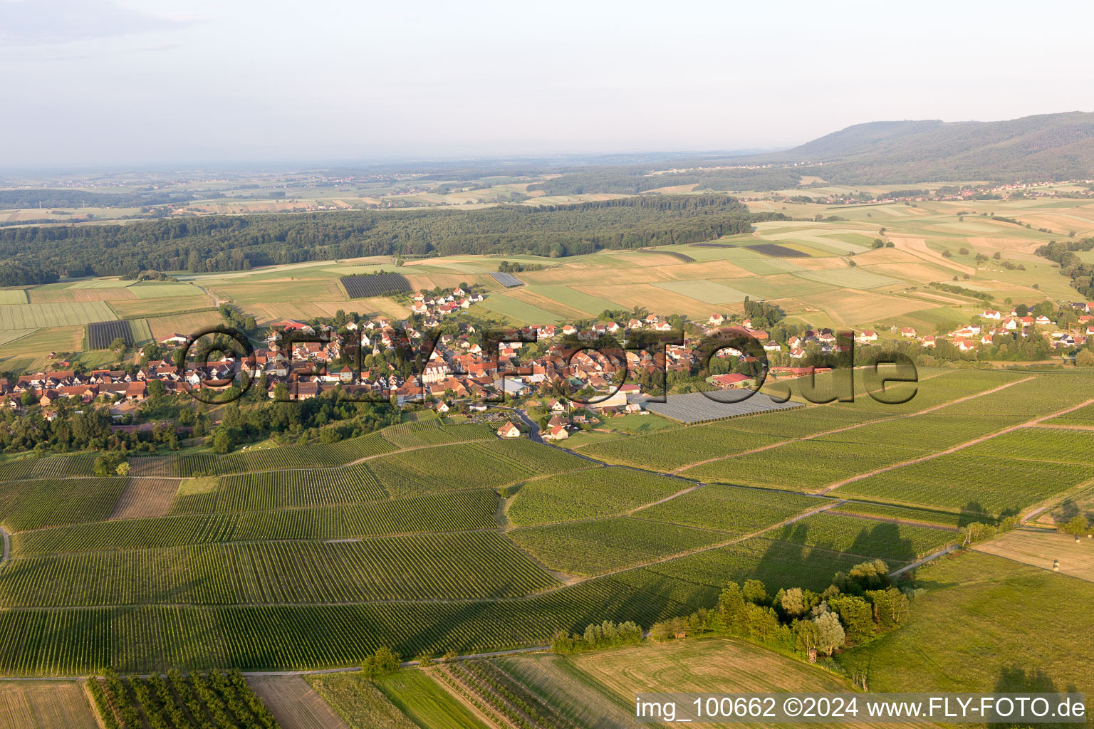 Image drone de Steinseltz dans le département Bas Rhin, France