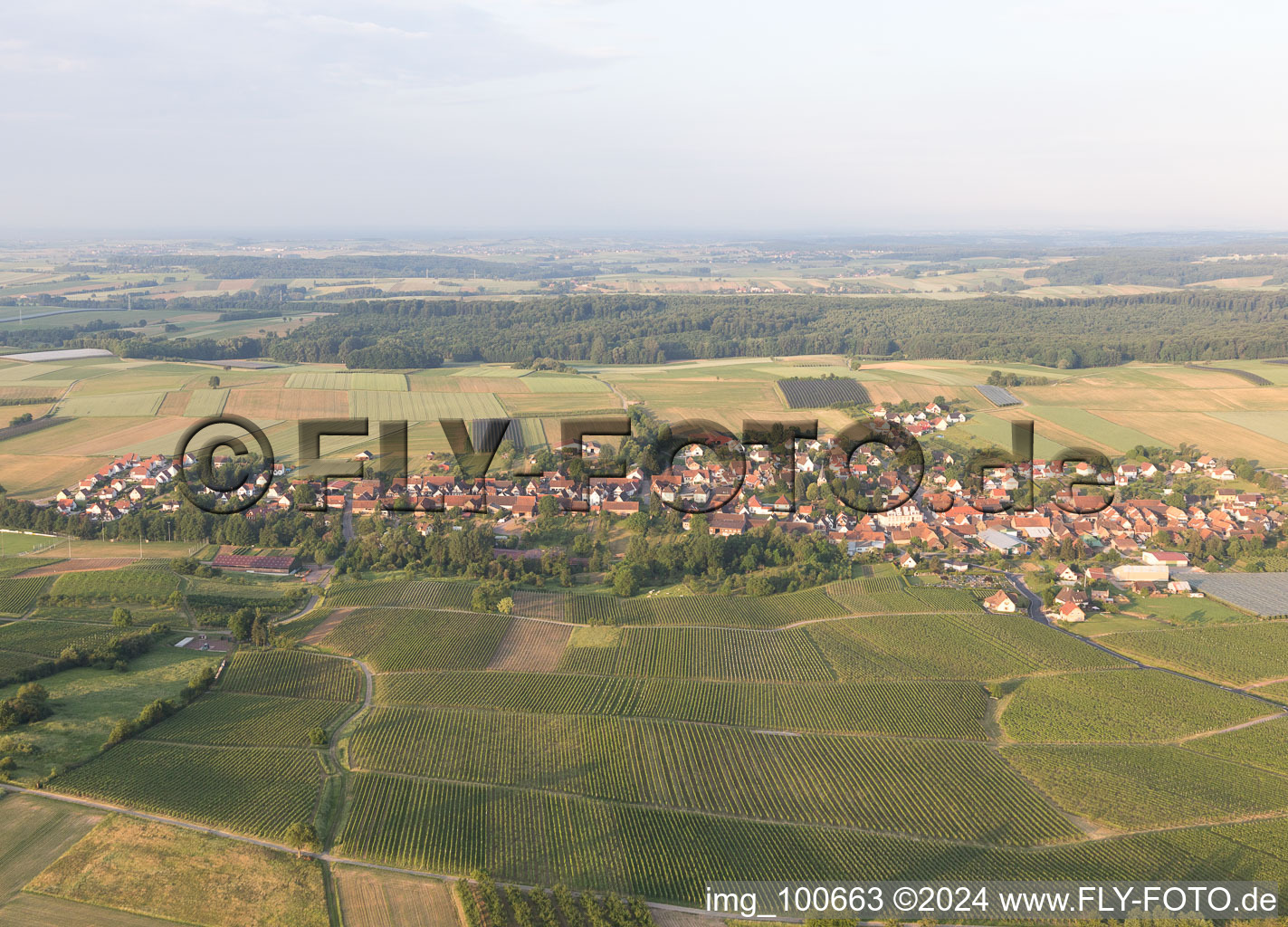 Steinseltz dans le département Bas Rhin, France d'un drone